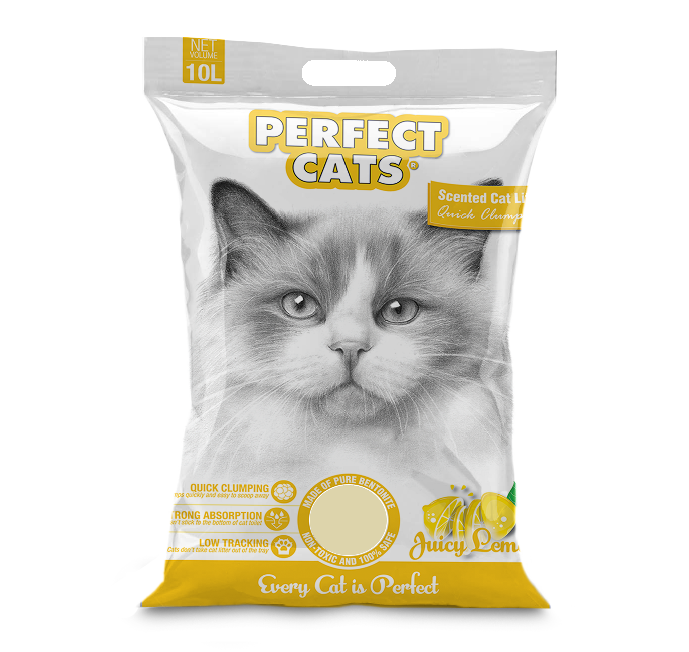 Arena Sanitaria Perfect Cats Limon de 7 kg