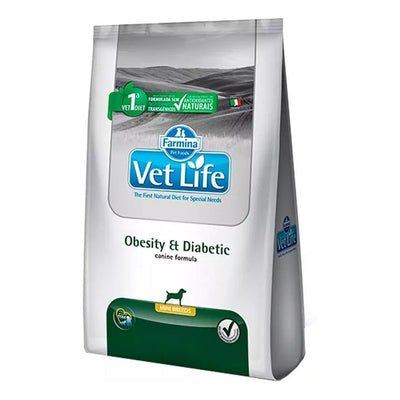 Alimento Vet Life  Canine Obesity & Diabetic Mini bread 2 kg