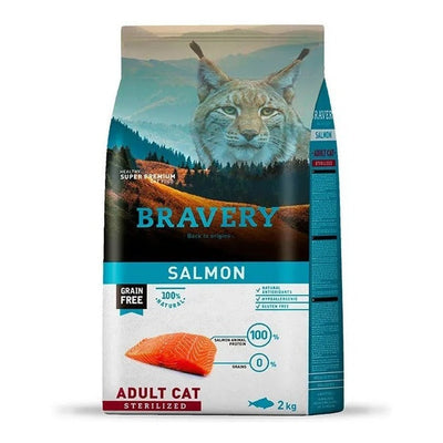 Alimento Bravery Salmon Adult Cat Sterilized 2 kg