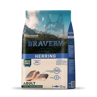 Alimento Bravery Perro herring adult large/medium 12 kg
