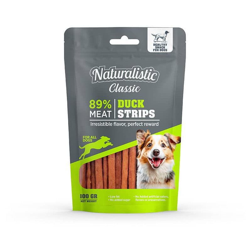 Snack para perros  Naturalistic Meat Duck Strips