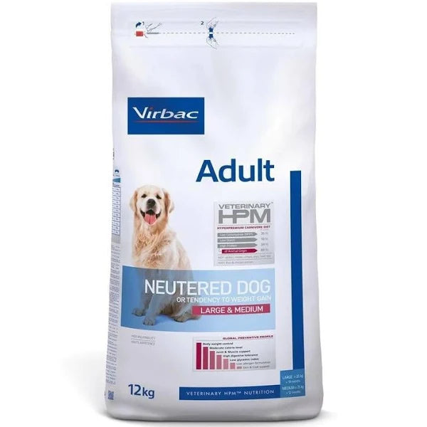 Alimento HPM Virbac HPM Dog Adult Neutered l Peso Large & Medium 12kg.